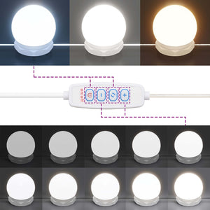 Schminktisch-Set mit LED Räuchereiche Holzwerkstoff