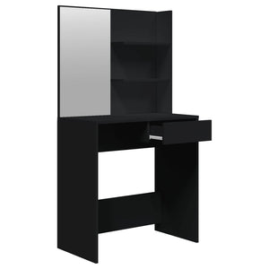 Schminktisch-Set Schwarz 74,5 x 40 x 141 cm
