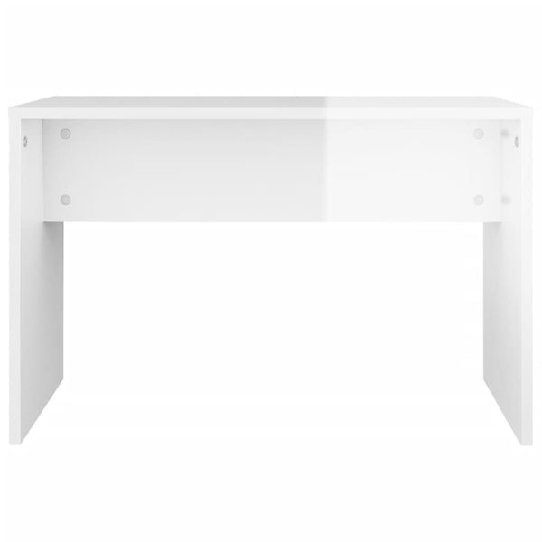 Schminktisch-Set Hochglanz-Weiß 74,5x40x141 cm