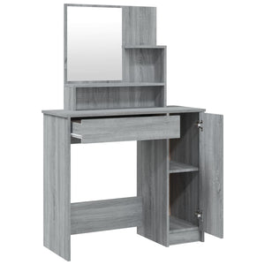 Schminktisch-Set Grau Sonoma 86,5x35x136 cm