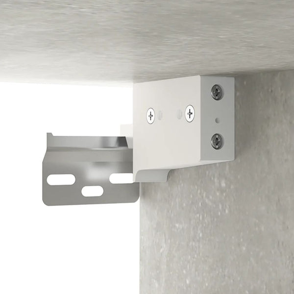 Waschbeckenschrank mit Einbaubecken Betongrau Holzwerkstoff