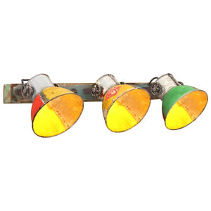 Mehrfarbige Industrie Wandleuchte mit 3 Lampen