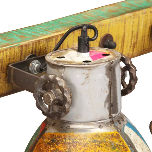 Mehrfarbige Industrie Wandleuchte mit 3 Lampen