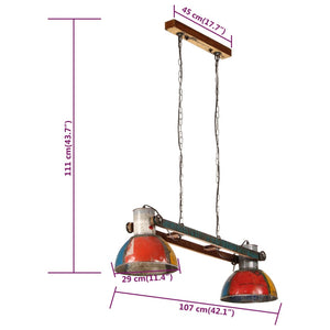 Industrie Hängelampe Mehrfarbig 111 cm