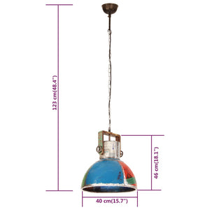 Industrie Hängelampe Mehrfarbig 40cm