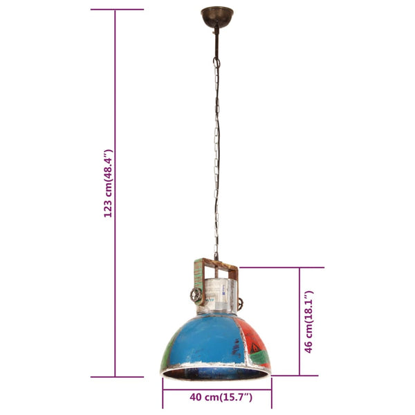 Industrie Hängelampe Mehrfarbig 40cm