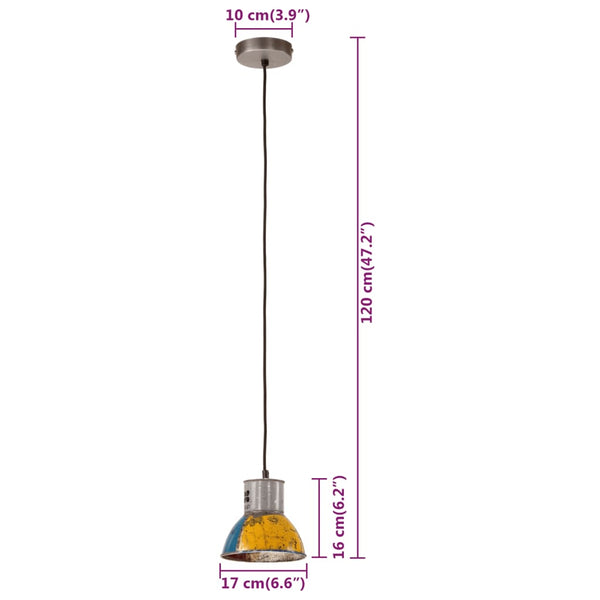 Industrie Hängelampe Mehrfarbig 17cm E27
