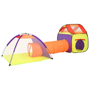 Kinderspielzelt mit Tunnel Mehrfarbig