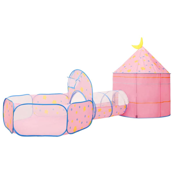 Rosa Spielzelt mit Tunnel für Kinder