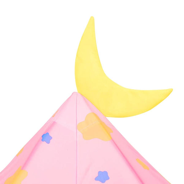 Rosa Spielzelt mit Tunnel für Kinder
