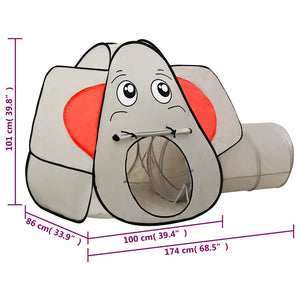 Elefant Spielzelt Grau 174x86x101 cm