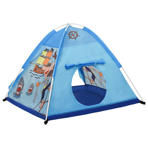 Blaues Spielzelt für Kinder 120x120x90 cm