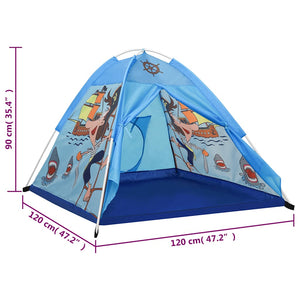 Blaues Spielzelt für Kinder 120x120x90 cm
