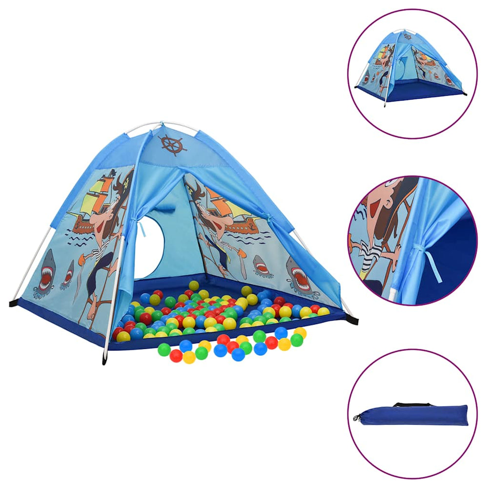 Blaues Spielzelt für Kinder 120x120x90 cm