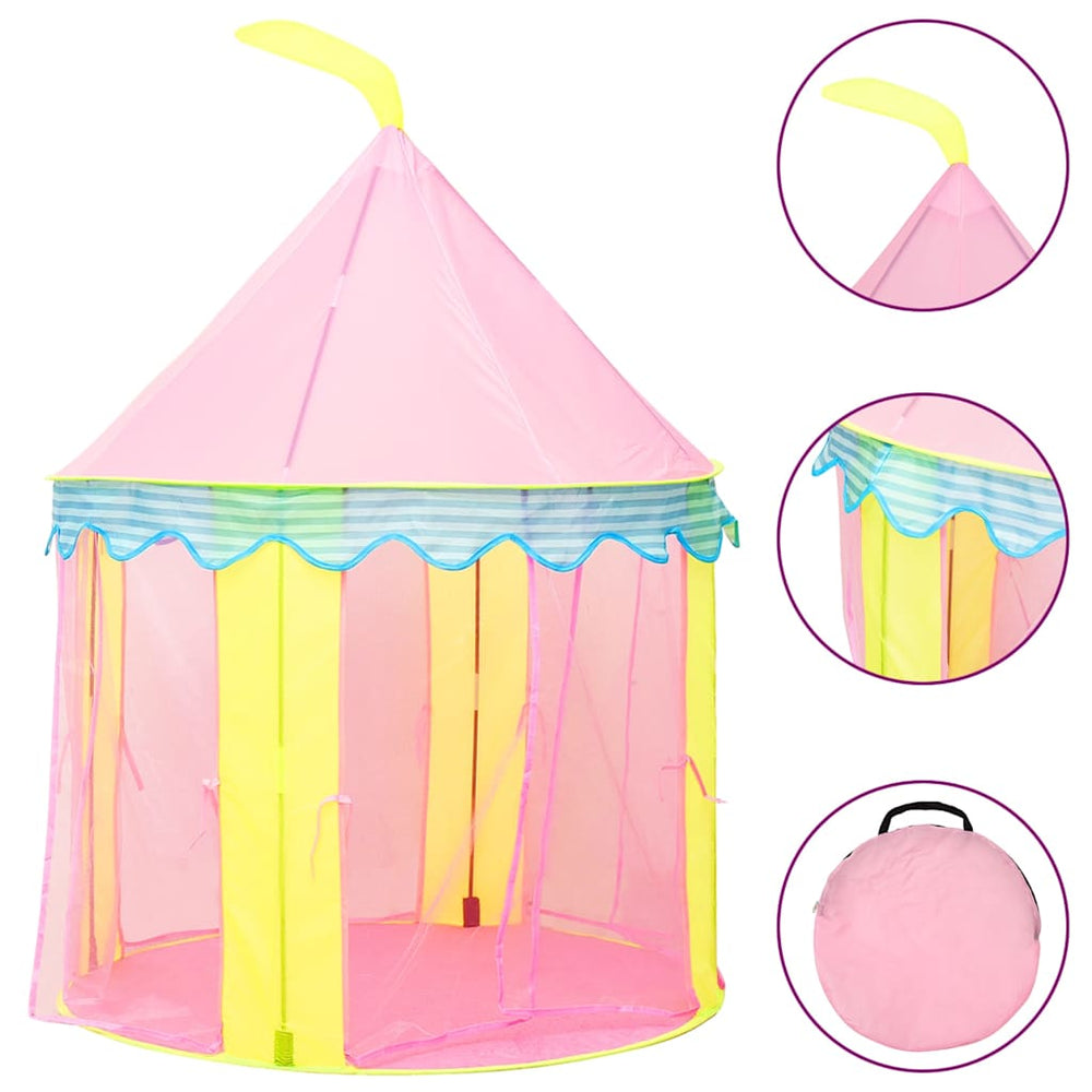 Rosa Spielzelt für Kinder - Schloss Design