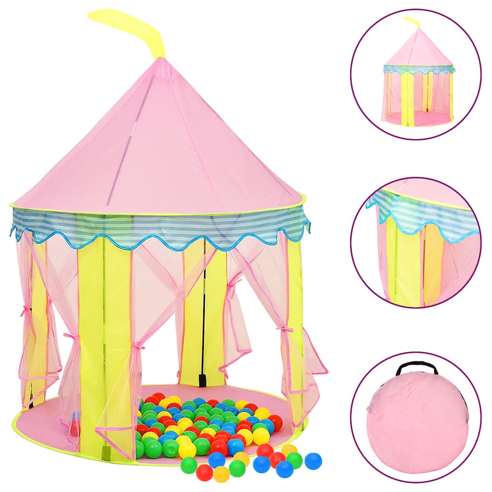 Rosa Spielzelt für Kinder - Schloss Design