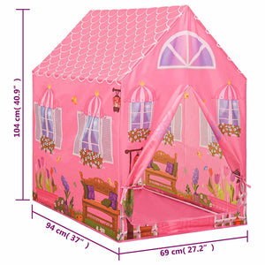 Rosa Kinder Spielzelt 69x94x104 cm