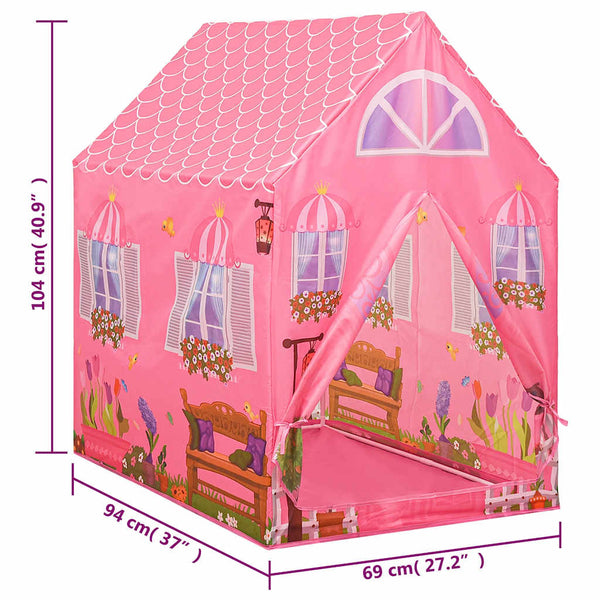 Rosa Kinder Spielzelt 69x94x104 cm