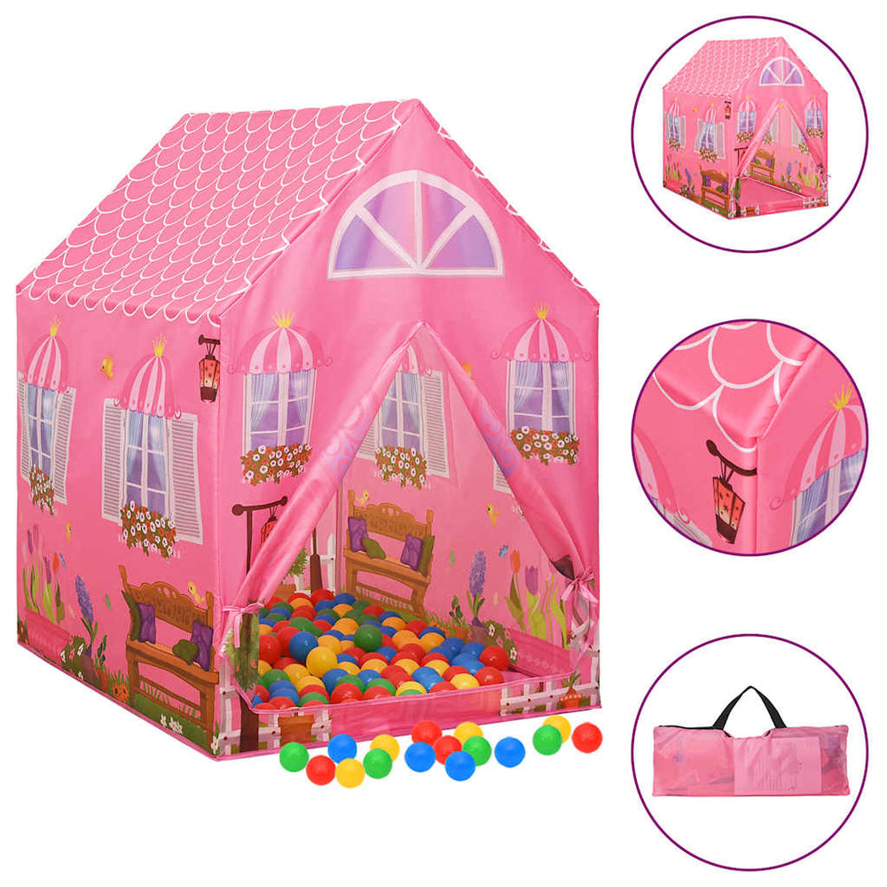 Rosa Kinder Spielzelt 69x94x104 cm