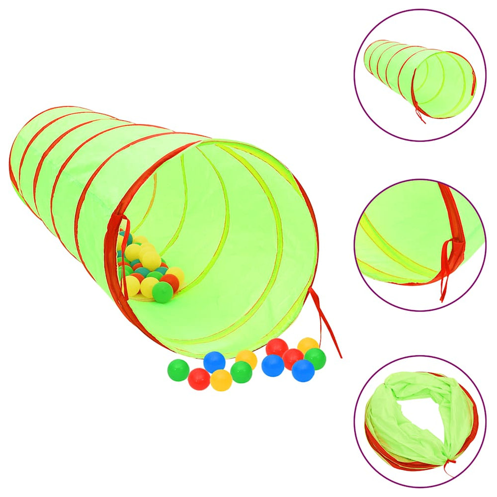 vidaXL Tunnel de jeu pour enfants Vert 175 cm Polyester
