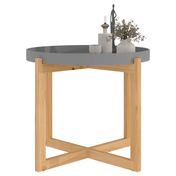 Grauer Couchtisch 53x53 cm
