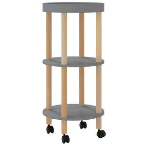 Servierwagen Grau 3 Etagen 38x38x82cm