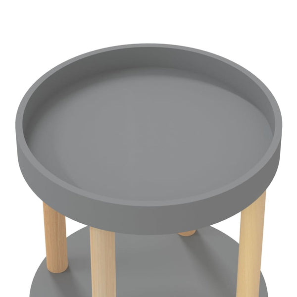 Servierwagen Grau 3 Etagen 38x38x82cm