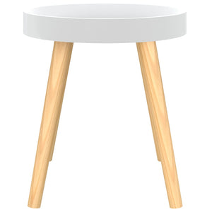 vidaXL Table d'appoint Blanc 38x38x40 cm Bois d'ingénierie Bois de pin massif