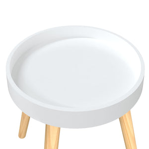 vidaXL Table d'appoint Blanc 38x38x40 cm Bois d'ingénierie Bois de pin massif