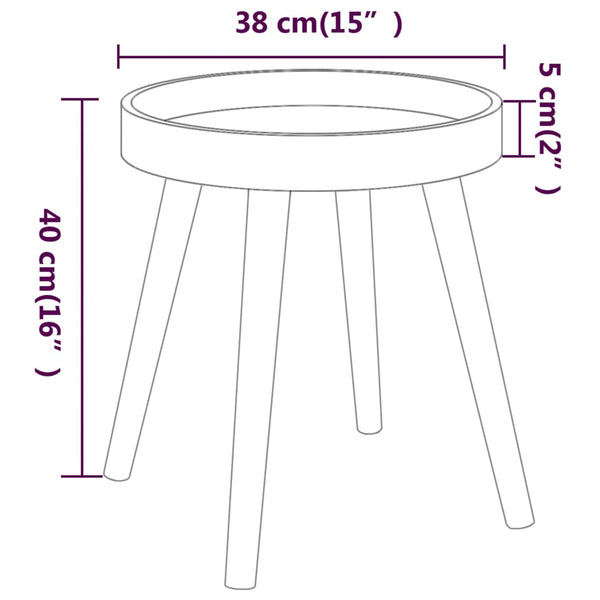 vidaXL Table d'appoint Blanc 38x38x40 cm Bois d'ingénierie Bois de pin massif