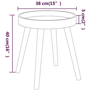 Schwarzer Beistelltisch 38x38x40cm
