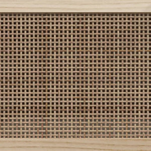 vidaXL Meuble TV blanc 80x30x40 cm Pin massif et rotin naturel