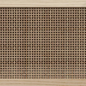 Schwarzer TV-Schrank 80 cm Kiefer Massivholz Rattan