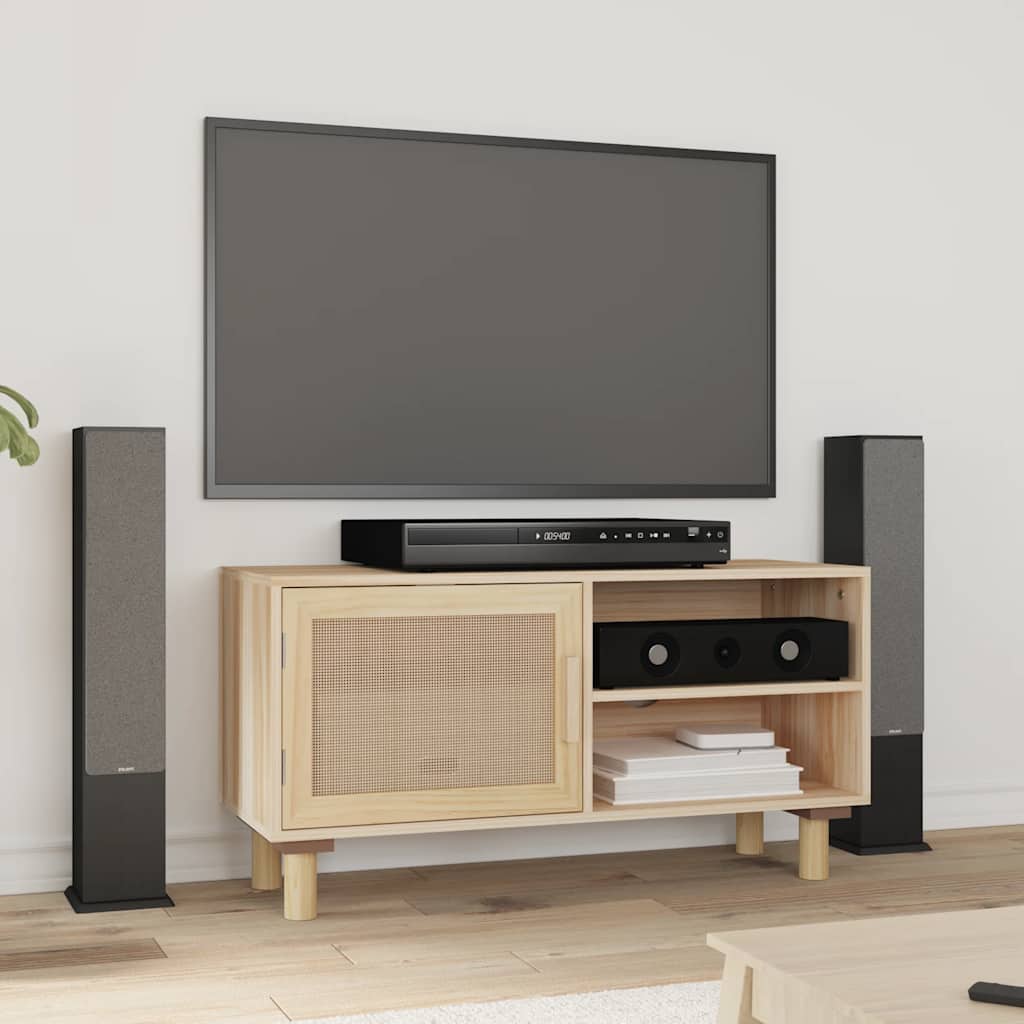 TV-Schrank Braun 80 cm Kiefer Massivholz