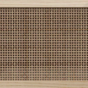 Schwarzer TV-Schrank 105 cm Kiefer Massivholz Rattan