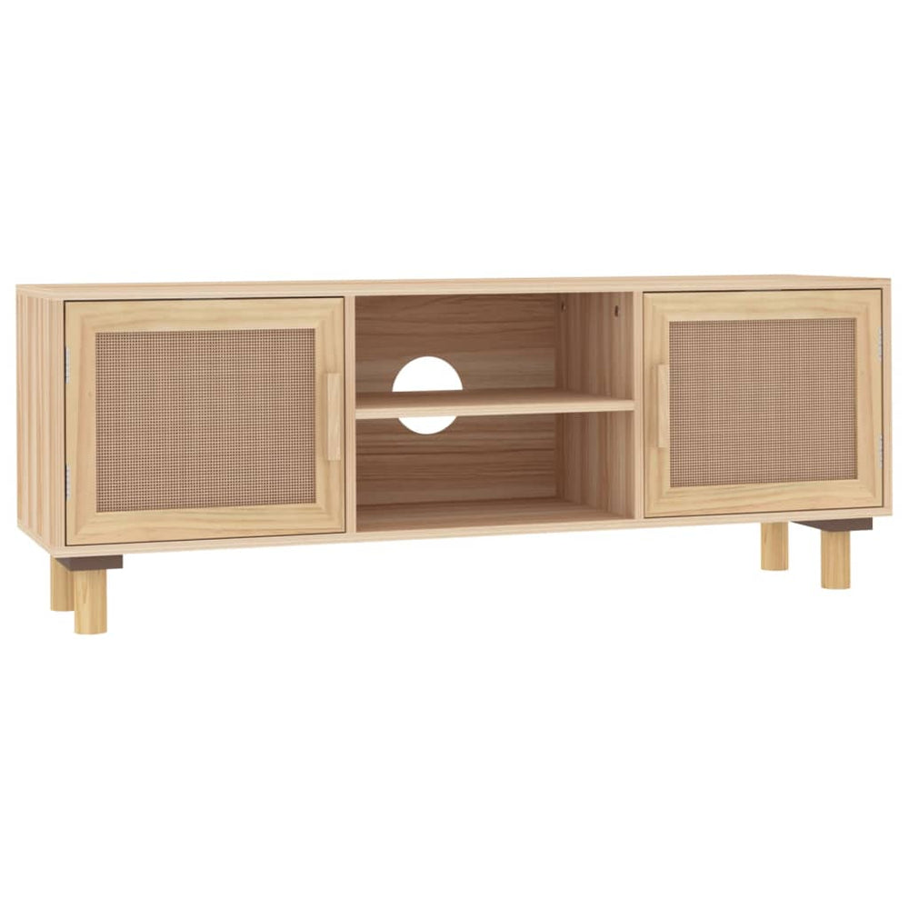 TV-Schrank Braun Kiefer Massivholz 105cm