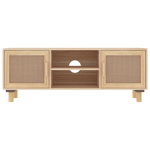 TV-Schrank Braun Kiefer Massivholz 105cm