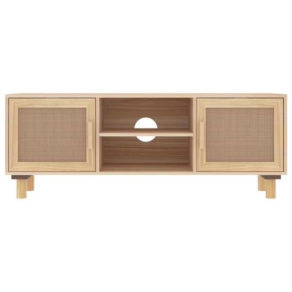 TV-Schrank Braun Kiefer Massivholz 105cm