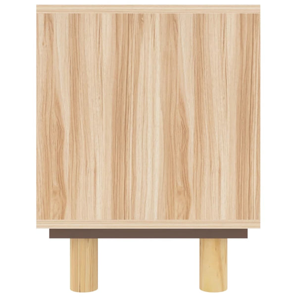 TV-Schrank Braun Kiefer Massivholz 105cm