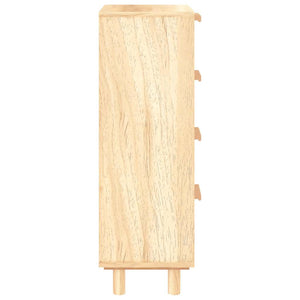 Braunes Sideboard 40x90 cm Kiefer Massivholz Rattan