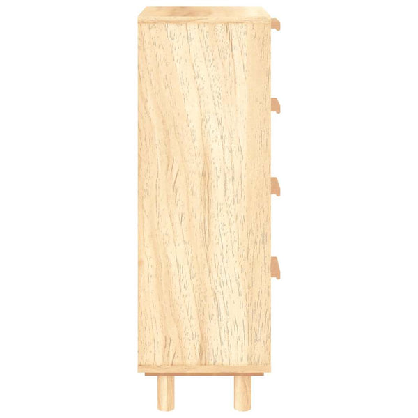 Braunes Sideboard 40x90 cm Kiefer Massivholz Rattan