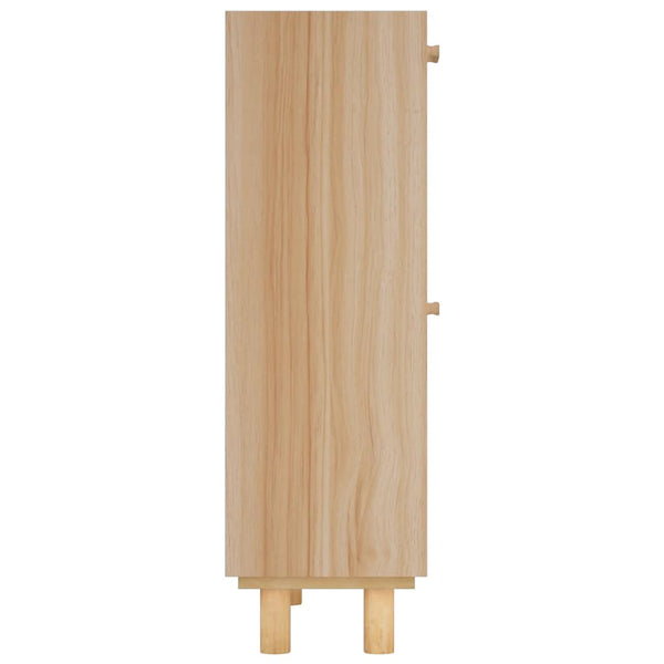Brauner Schuhschrank mit Rattan