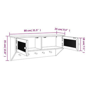Wandgarderobe Weiß mit Rattan