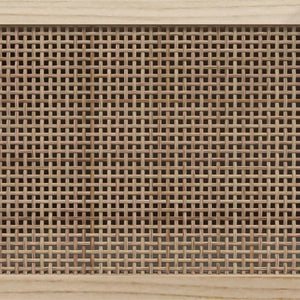Wandgarderobe Schwarz mit Rattan