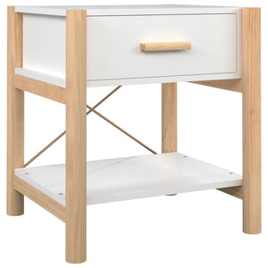 Nachttische Weiß Holz 2er-Set