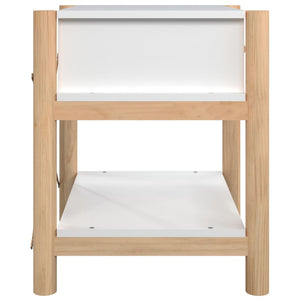 Nachttische Weiß Holz 2er-Set