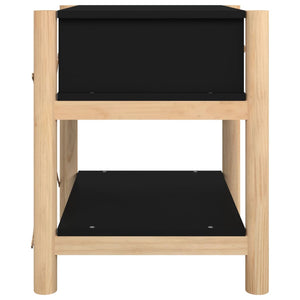 Nachttische Schwarz Holzwerkstoff 42x38x45 cm, 2er-Set