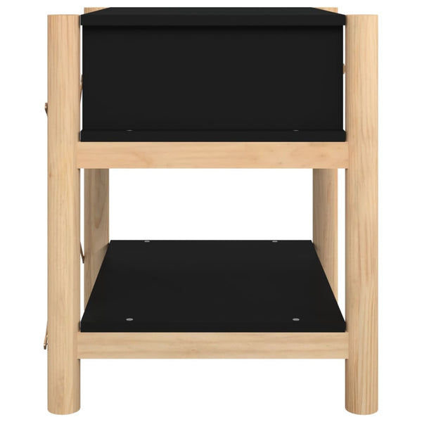 Nachttische Schwarz Holzwerkstoff 42x38x45 cm, 2er-Set