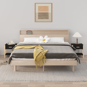 Nachttische Schwarz Holzwerkstoff 42x38x45 cm, 2er-Set