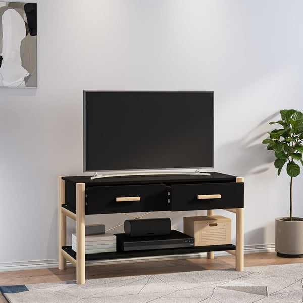 Schwarzer TV-Schrank 82 cm